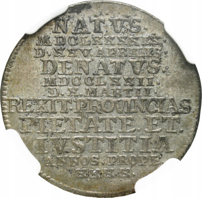 Niemcy. Fryderyk III. 1/24 talara (dwugrosz) 1772, Gotha NGC MS62 - PIĘKNE