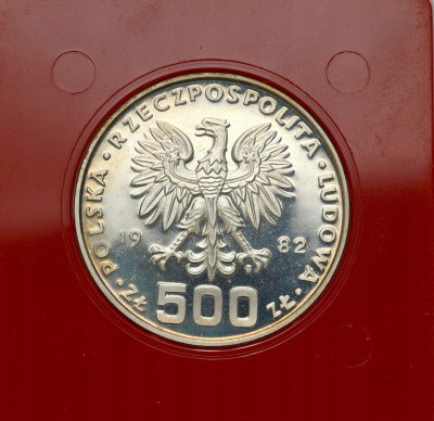 PRÓBA Srebro 500 złotych 1982 Dar Młodzieży
