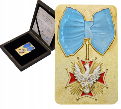 Moneta Order Orła Białego - SREBRO 5 uncji platerowane złotem