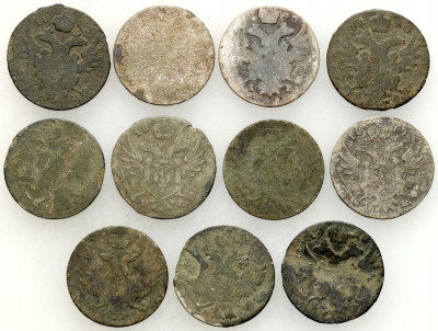 Polska XIX wiek/Rosja. 5 groszy, zestaw 11 monet