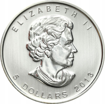 Kanada. 5 dolarów 2013, Liść klonowy - UNCJA SREBRA