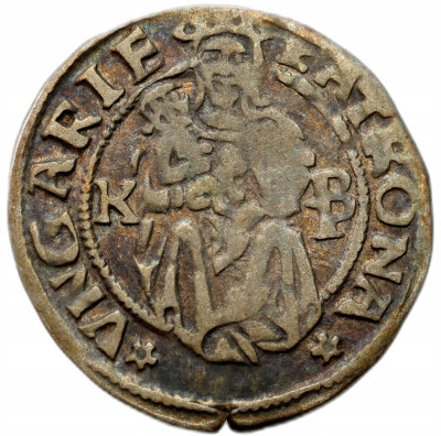 Węgry. Ludwik II Jagiellończyk (1516–1526). Denar 1525 K-B, Kremnica