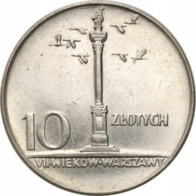 PRL. 10 złotych 1966 mała kolumna – PIĘKNE