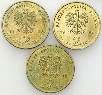 2 złote GN 1998-1999, zestaw 3 sztuk