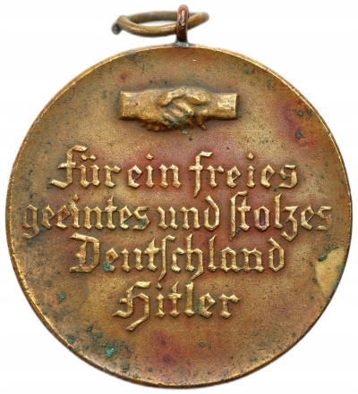 Niemcy, III Rzesza. Medal Hitler – Hindenburg 1933, brąz
