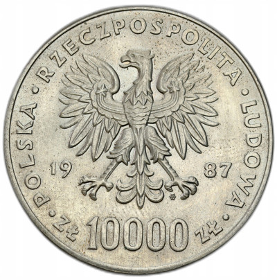 PRL. 10.000 złotych 1987 Jan Paweł II – SREBRO