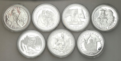 Medale. Jan Paweł II, SREBRO – 7 szt