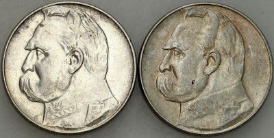 II RP. 10 złotych 1935-1936 Piłsudski, SREBRO – 2 szt