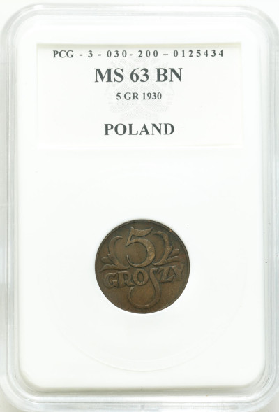 II RP. 5 groszy 1930 PCG