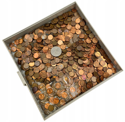 USA. Centy i dolar DUŻY zestaw – 3,3 kg