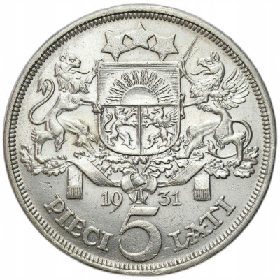 Łotwa. 5 lati 1931 – SREBRO