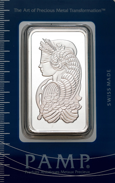 Szwajcaria. Sztabka kolekcjonerska – 50 GRAM SREBRA