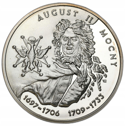 10 złotych 2002 August II Mocny popiersie – SREBRO