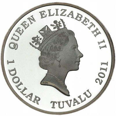 Tuvalu. 1 dolar 2011 Santa Maria – UNCJA SREBRA