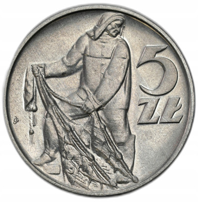 PRL. 5 złotych 1971 Rybak