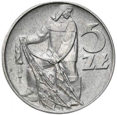 PRL. 5 złotych 1974 Rybak – MENNICZE