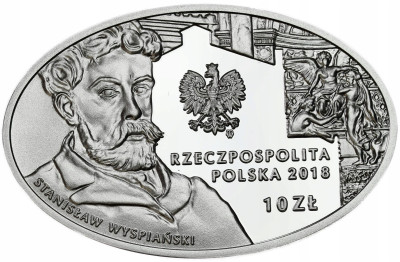 10 złotych 2018 Teatr im J. Słowackiego Kraków - SREBRO