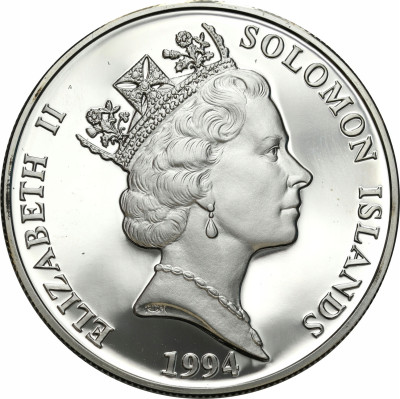 Wyspy Salomona. 10 dolarów 1994, Żaglowiec „Swallow” – SREBRO
