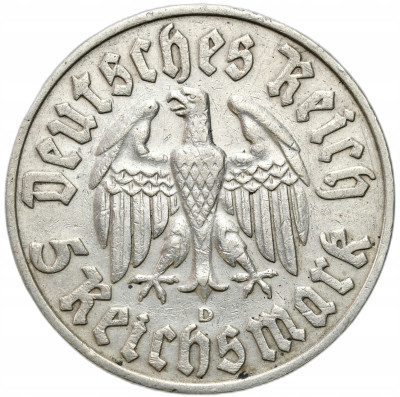 Niemcy. III Rzesza. 5 marek 1933 D, Monachium - Marcin Luter – RZADKIE