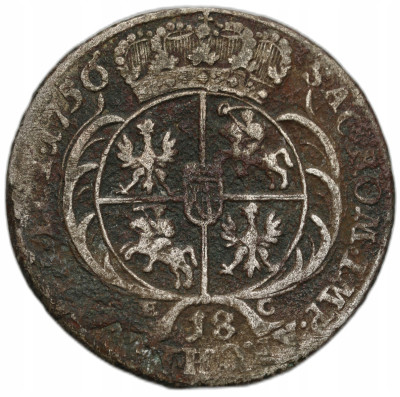 August III Sas. Ort (18 groszy) 1756 EC, Lipsk