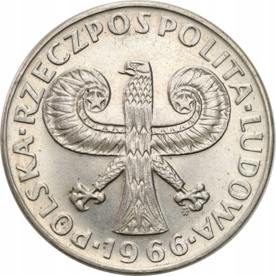 PRL. 10 złotych 1966 mała kolumna – PIĘKNE