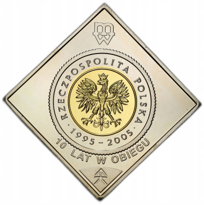 Klipa. 5 złotych 1995-2005, 10 lat w obiegu.