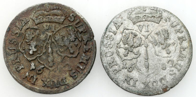 Brandenburgia-Prusy. Fryderyk Wilhelm. Szóstak 1682 HS, Królewiec 2 szt