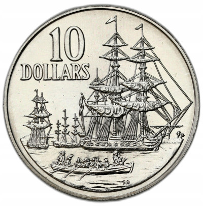 Australia. 10 dolarów 1988, Przybycie Arthura Phillipa – SREBRO