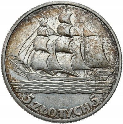 II RP. 5 złotych 1936 Żaglowiec – SREBRO