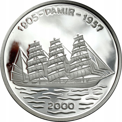 Togo. 1.000 franków 2000, Żaglowiec „Pamir” – SREBRO