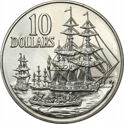 Australia. 10 dolarów 1988, Przybycie Arthura Phillipa – SREBRO