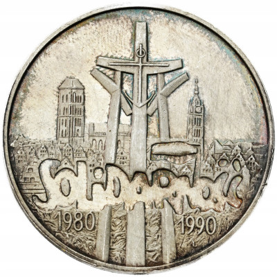 100.000 złotych 1990 Solidarność typ A – SREBRO