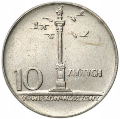 PRL. 10 złotych 1966 mała kolumna – PIĘKNE