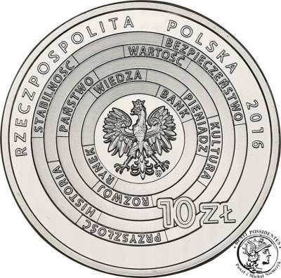 10 zł 2016 Centrum Pieniądza NBP im. Skrzypka - SREBRO