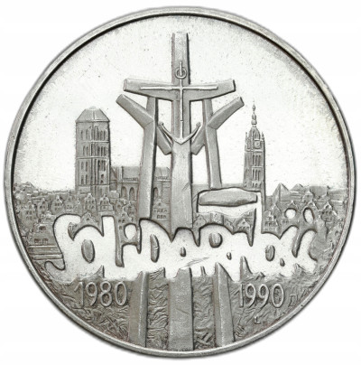 100.000 złotych 1990 Solidarność typ A – SREBRO