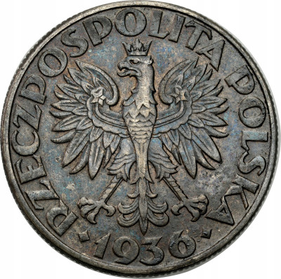 II RP. 5 złotych 1936 Żaglowiec – SREBRO