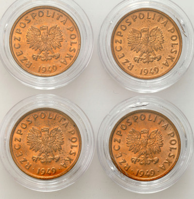 PRL. 5 groszy 1949, zestaw 4 sztuk – MENNICZE