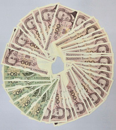 PRL. 50-100 złotych 1988 – 35 szt