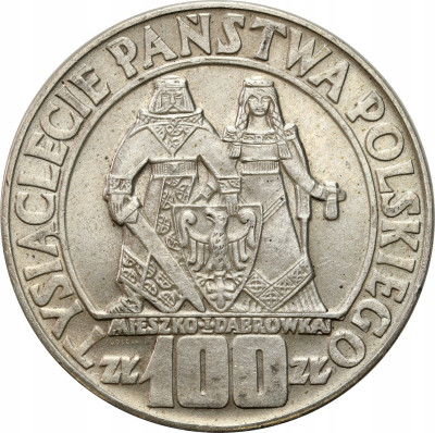 PRL - 100 złotych 1966 Mieszko i Dąbrówka - Millenium - SREBRO