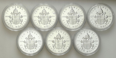 Medale. Jan Paweł II, SREBRO – 7 szt