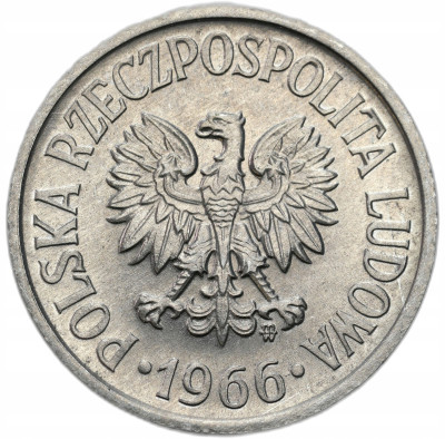 PRL. 20 groszy 1966 – PIĘKNE z RULONU