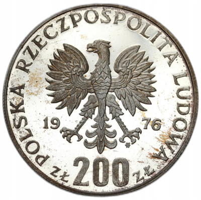PRL. PRÓBA Srebro 200 złotych 1976 Igrzyska XXI Olimpiady – RZADSZE