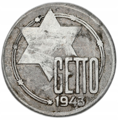 Getto Łódź. 20 marek 1943, aluminium - RZADKOŚĆ