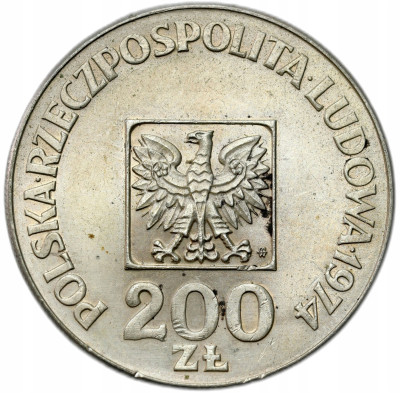 PRL. 200 złotych 1974 Mapka – SREBRO