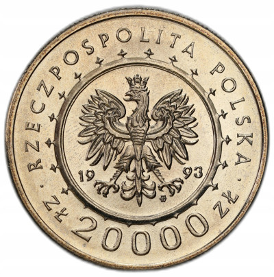 20.000 złotych 1993 Zamek w Łańcucie – PIĘKNE