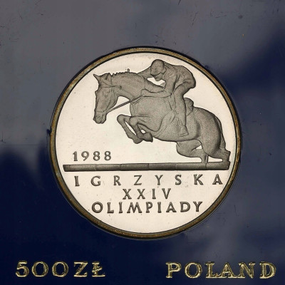 500 złotych 1987 Igrzyska Olimpiady Seul - SREBRO
