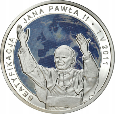 20 złotych 2011 Jan Paweł II Beatyfikacja – SREBRO