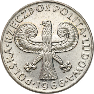 PRL. 10 złotych 1966 mała kolumna – PIĘKNE