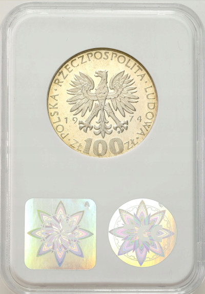 PRÓBA Srebro 100 złotych 1974 Skłodowska