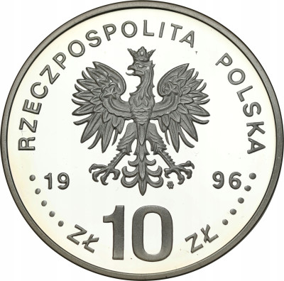 III RP. 10 złotych 1996 Zygmunt II August – popiersie